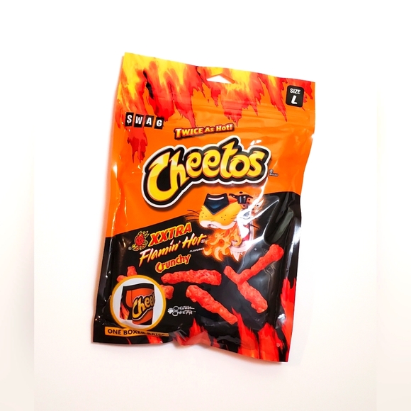 Swag Underwear Socks Cheetos Xxtra Flamin Hot Crunchy Adult Unisex Boxer Briefs Size Large
